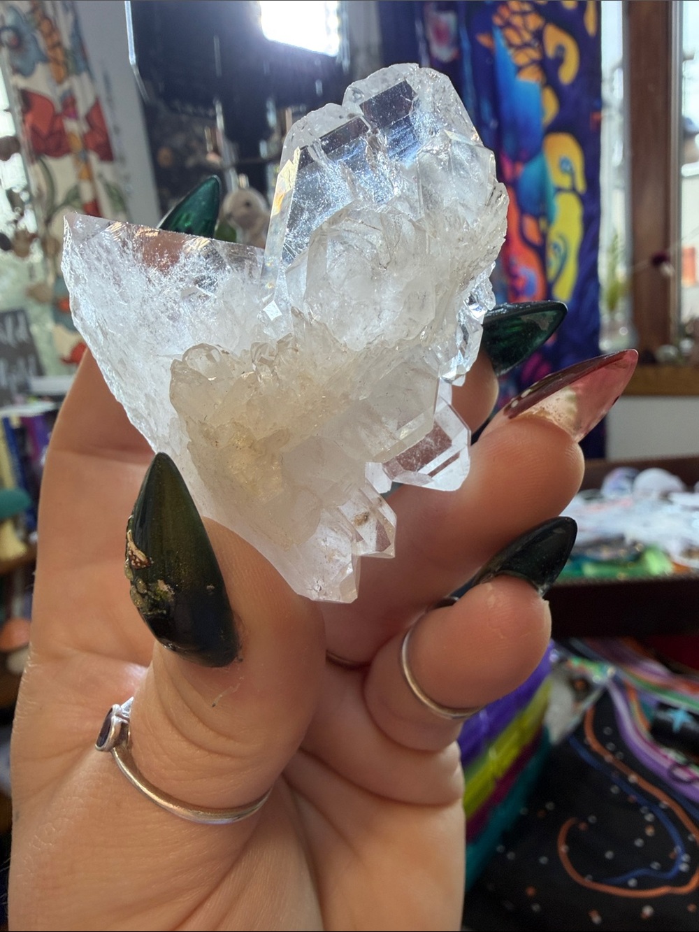 Natural Clear Quartz Cluster - White Crystal Accent
